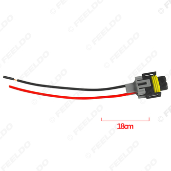 FEELDO Držač LED lampe za automobil s kabelom za H8/H9/H11 – univerzalan, LED/HID konverzijski komplet, metal i plastika