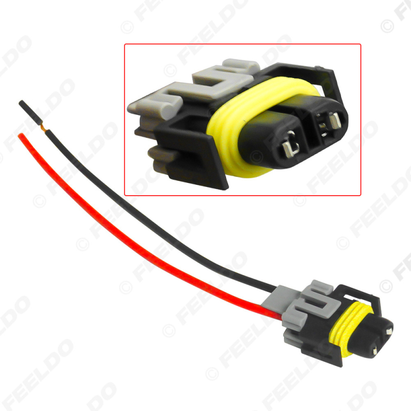 FEELDO Držač LED lampe za automobil s kabelom za H8/H9/H11 – univerzalan, LED/HID konverzijski komplet, metal i plastika