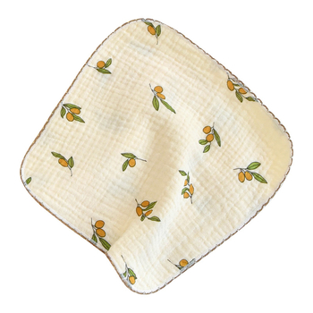 Baba pamut géz négyszögletes kendő, nedvességfelvevő szájkendő, újszülötteknek (0–1 évesek), állat- és virágmintás, >95% pamut