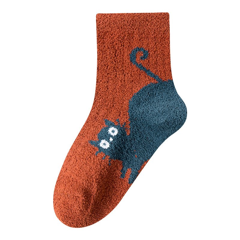 Dječje zimske čarape, debele terry, srednje dužine, unisex, s crtanim motivom, 3 para, za djecu 3–8 godina (100–140 cm)