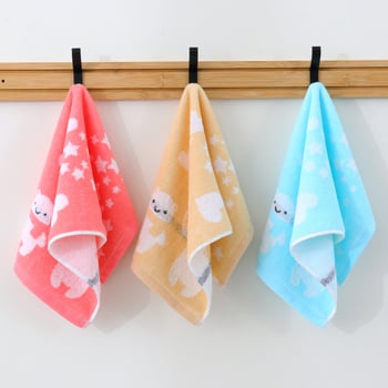 Dječji ručnik za lice s preslatkim uzorkom medvjedića, Jacquard tkanje, poliester-pamuk smjesa, 14 vlakana, iznimno lagan ispod 50 g, ručnik za lice i ruke