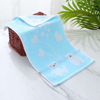 Dječji ručnik za lice s preslatkim uzorkom medvjedića, Jacquard tkanje, poliester-pamuk smjesa, 14 vlakana, iznimno lagan ispod 50 g, ručnik za lice i ruke