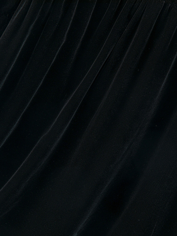 Fustă midi cu talie înaltă din mătase Mulberry, velur de mătase, model solid, conținut de mătase 95%+, stil socialite