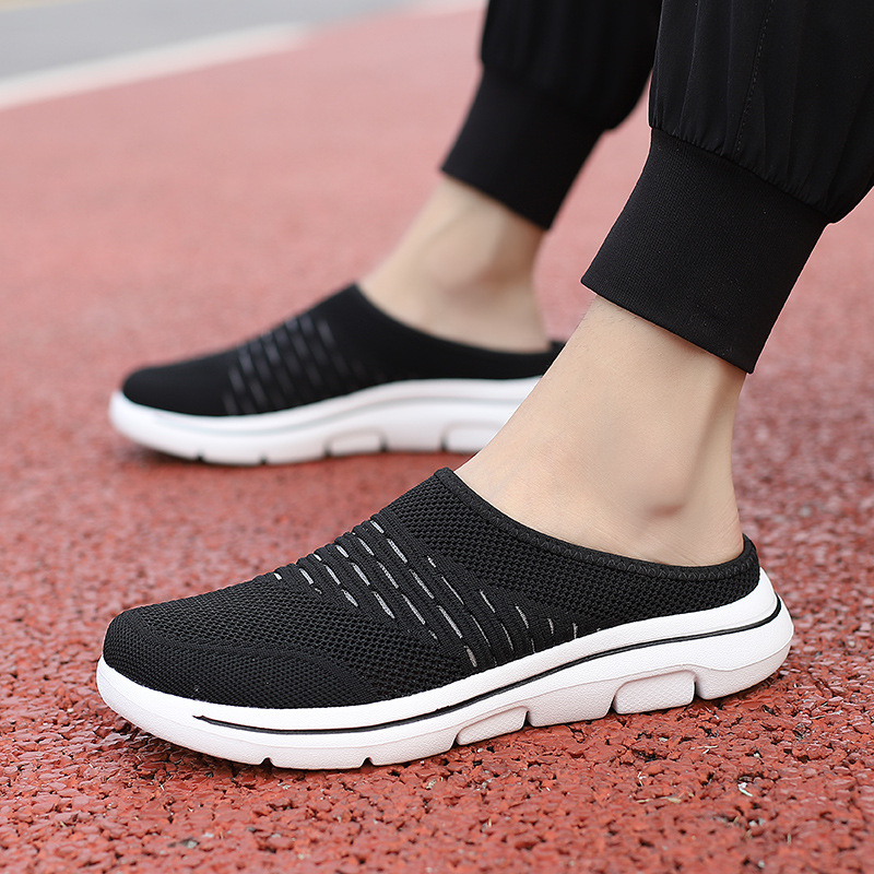 Férfi slip-on tornacipő lélegző hálós felsővel és gumírozott talppal, ultra könnyű, Koreai stílus, nyár 2024