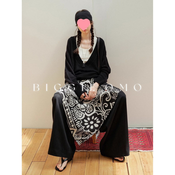 Printana vunena bluza s pregačom, proljeće 2025, stil kraljevske sestre, visoka elastičnost