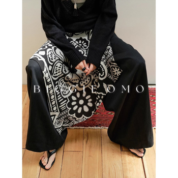 Printana vunena bluza s pregačom, proljeće 2025, stil kraljevske sestre, visoka elastičnost