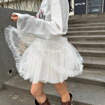 Tutu suknja od Chenille tkanine s elastanom <30%, kratka duljina, elegantan ženski stil