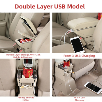 Kutija za naslon za ruku za Toyota Yaris, plastična, prilagodljiva, uz podršku za ugradnju.