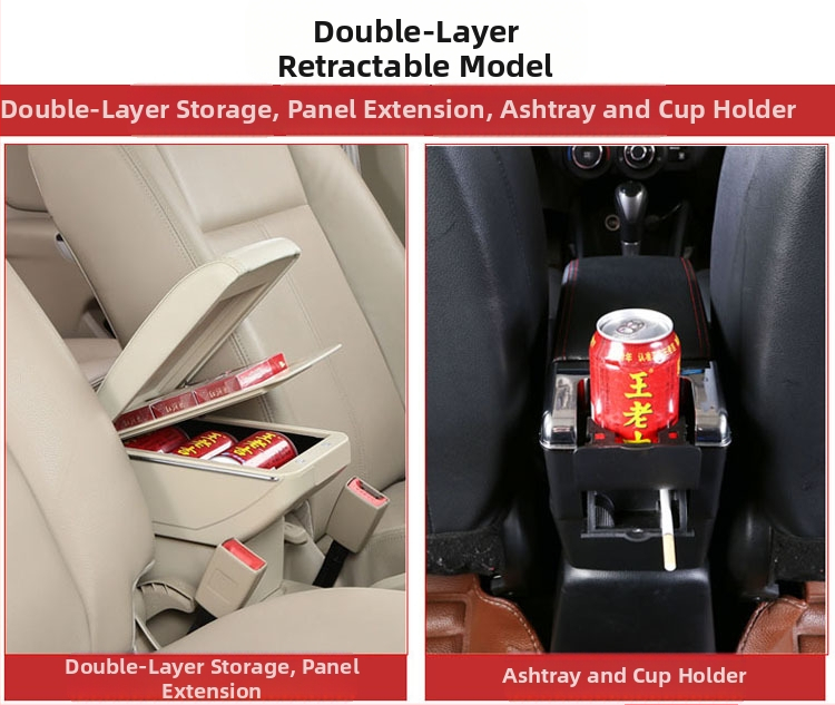 Kutija za naslon za ruku za Toyota Yaris, plastična, prilagodljiva, uz podršku za ugradnju.