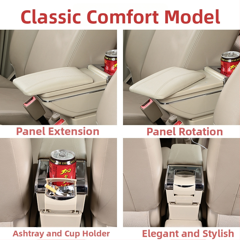 Kutija za naslon za ruku za Toyota Yaris, plastična, prilagodljiva, uz podršku za ugradnju.