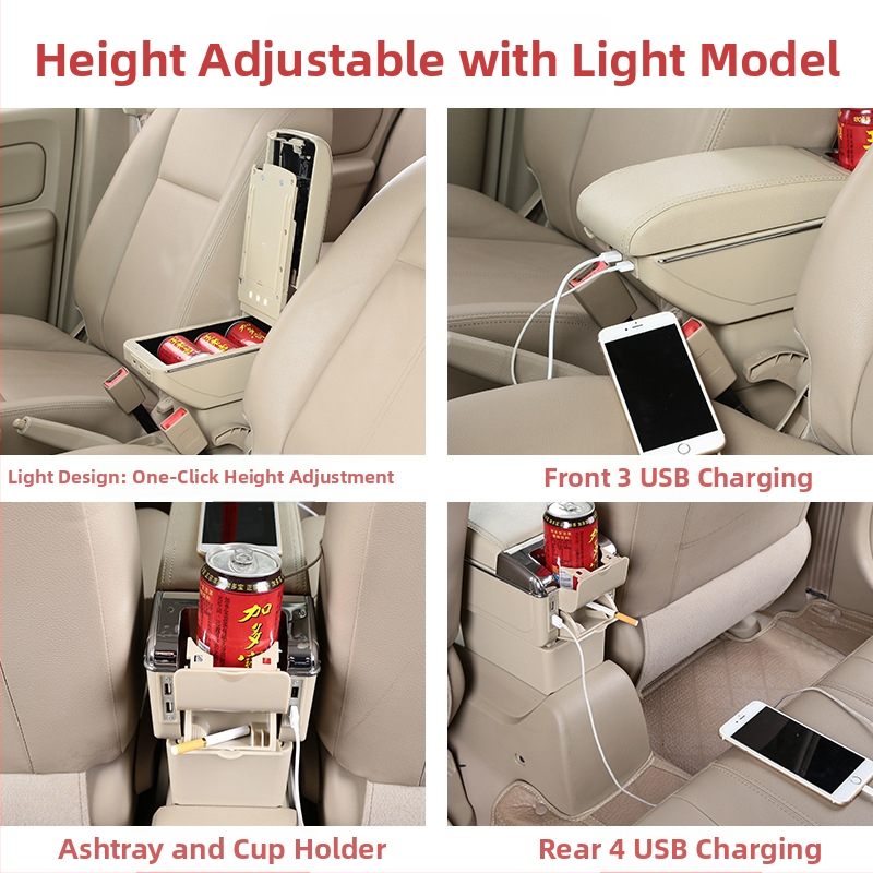 Kutija za naslon za ruku za Toyota Yaris, plastična, prilagodljiva, uz podršku za ugradnju.