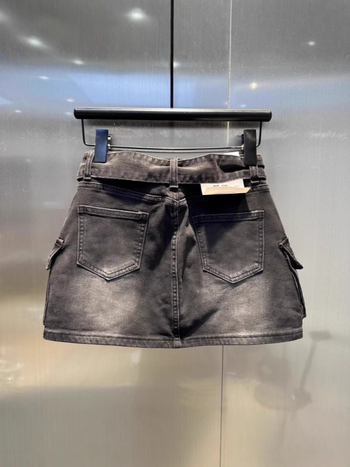 Ženska kratka traper suknja od pamuka, ljeto 2025, A-linija, retro stil, 70–80% pamuk