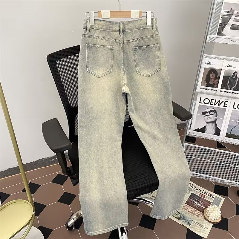 Traperice - mladenacki casual, ravni kroj, srednja linija struka, zip, pamuk