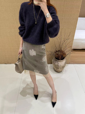 Suknja A-linije s patchworkom i šljokicama, visok pojas, pamuk, retro stil, svakodnevno nošenje