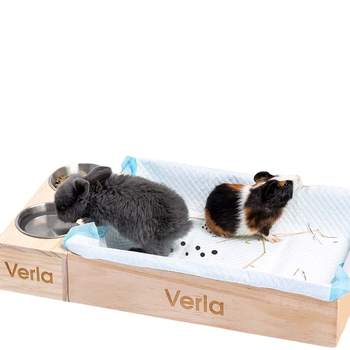 Drveni stalak za seno za mala kućna ljubimca, može se objesiti, ugrađena kutija za seno, Le Qian