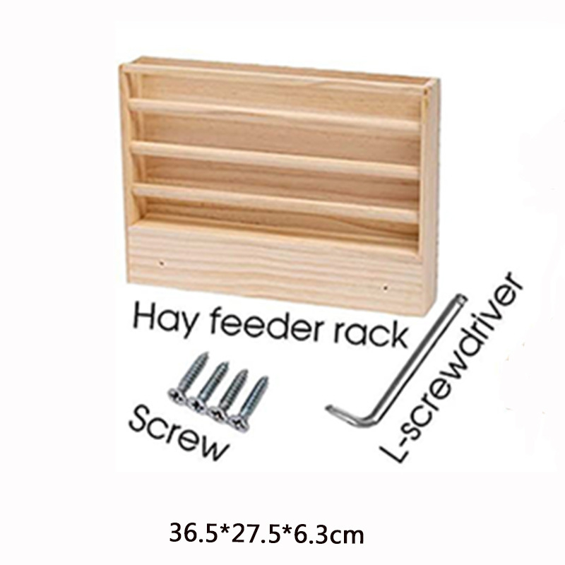 Drveni stalak za seno za mala kućna ljubimca, može se objesiti, ugrađena kutija za seno, Le Qian