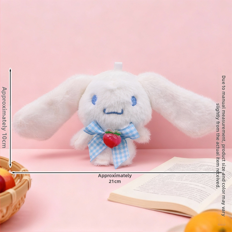 Nagyfülű Cinnamoroll plüss kulcstartó és Kuromi baba