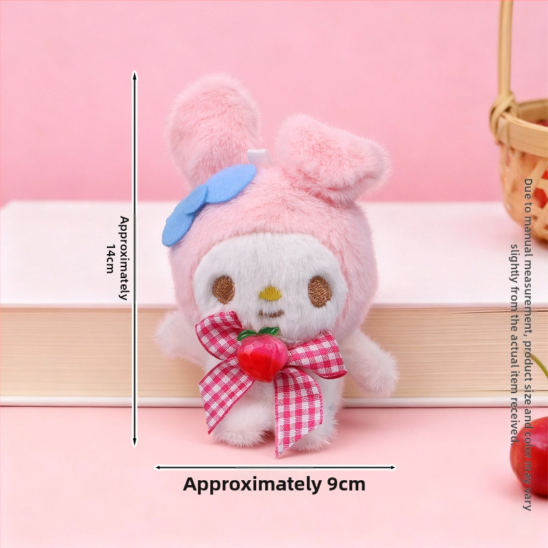 Nagyfülű Cinnamoroll plüss kulcstartó és Kuromi baba