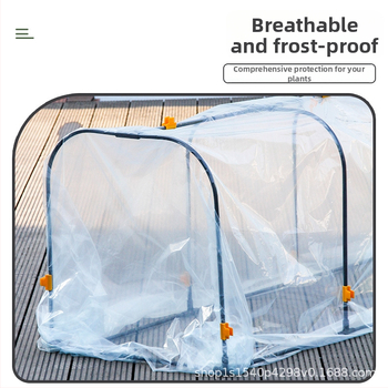 Grijani izolirani staklenik za kućnu upotrebu — plastična konstrukcija, kostur od plastično prekrivenih čeličnih cijevi, grijanje za biljke