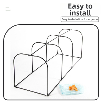 Grijani izolirani staklenik za kućnu upotrebu — plastična konstrukcija, kostur od plastično prekrivenih čeličnih cijevi, grijanje za biljke