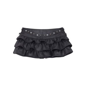 Plisirana kratka suknja s vezom, pamuk-nylon smjesa 30–50%, ljeto 2025, ulični stil/workwear (Plisirana kratka suknja; vez; pamuk-nylon smjesa 30–50%; ljeto 2025)