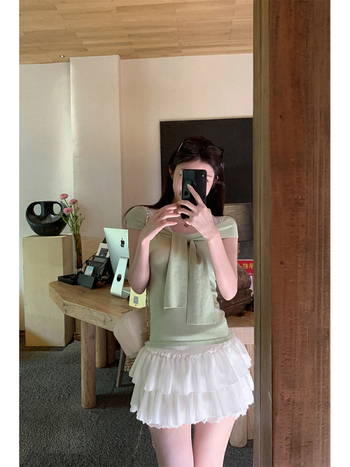 Cake szoknya, mini hossz, splicing varrással, poliészter anyag, tavasz 2025