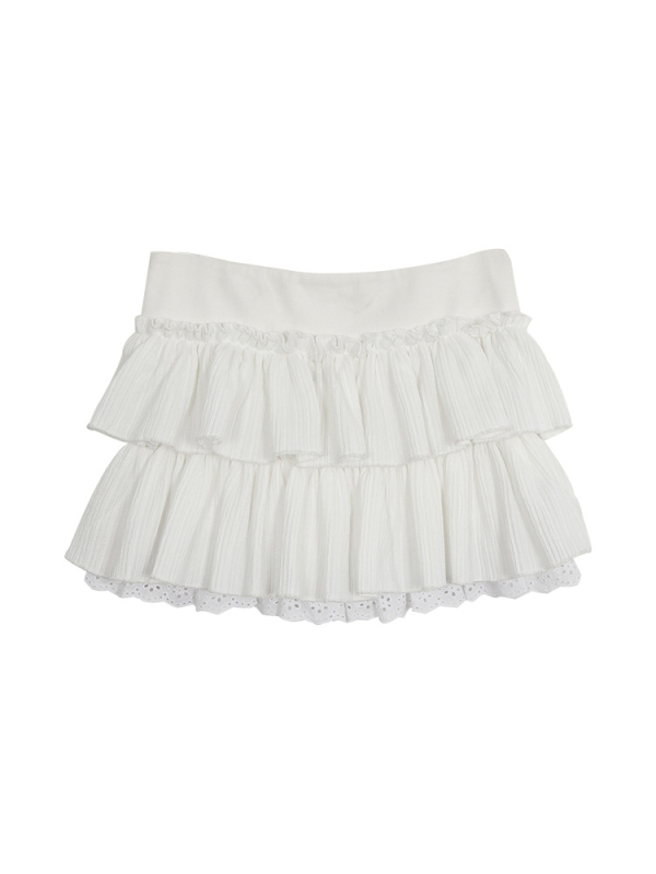 Cake szoknya, mini hossz, splicing varrással, poliészter anyag, tavasz 2025