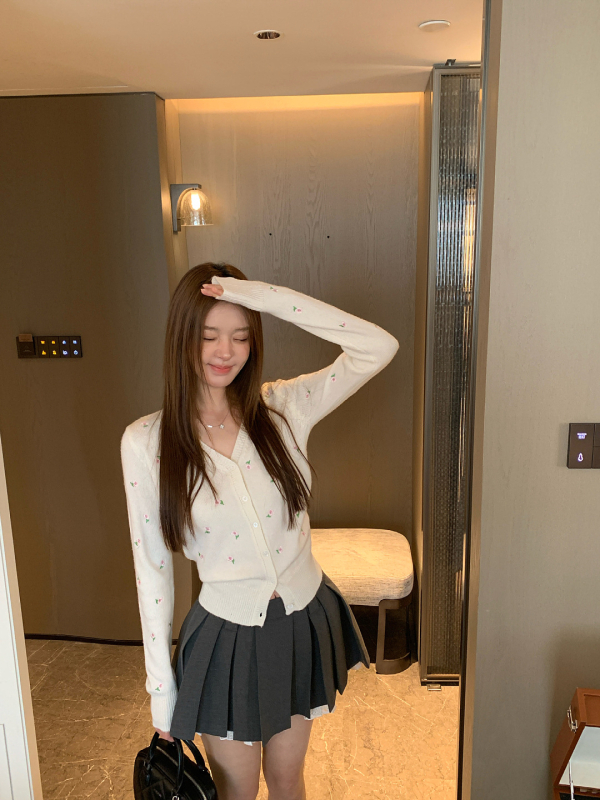 SHE U Csipke Patchwork A-vonalú rövid szoknya poliészter-spandex