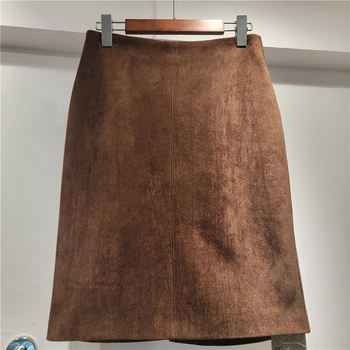 Fustă midi cu talie înaltă, din bumbac-poliester, croială Bodycon, lungime midi, stil urban