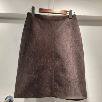 Fustă midi cu talie înaltă, din bumbac-poliester, croială Bodycon, lungime midi, stil urban