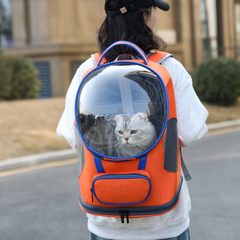 Torba za kućne ljubimce od Oxford platna, s velikim prozračnim otvorom i dvostrukim naramenicama, ruksak dizajn, za kućne ljubimce od 7 kg i više – Moorpet