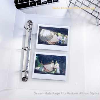 Polaroid fotoalbum s 7 rupa, slobodno-listni format, unutarnje stranice za kartice i film, organizator Polaroid papira