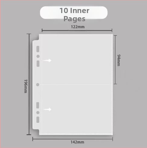 Polaroid fotoalbum s 7 rupa, slobodno-listni format, unutarnje stranice za kartice i film, organizator Polaroid papira