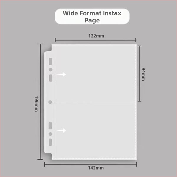 Polaroid fotoalbum s 7 rupa, slobodno-listni format, unutarnje stranice za kartice i film, organizator Polaroid papira