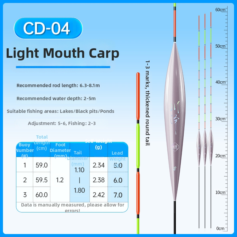 Kawazawa plută vertical drift pentru pescuit, material nano, etichetă privată licențiată