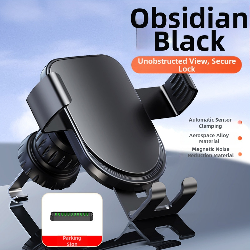 Držiak na mobilný telefón do auta pre výduch klimatizácie, ABS/alumíniová zliatina, proti otrasom, módny dizajn, možnosť prispôsobenia