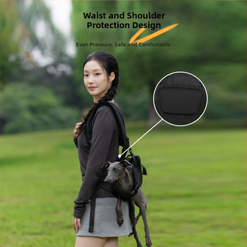 Wakytu kutya hordozó hátizsák gerincvédővel — 1680D poliészter; kapacitás 1; háziállat táska