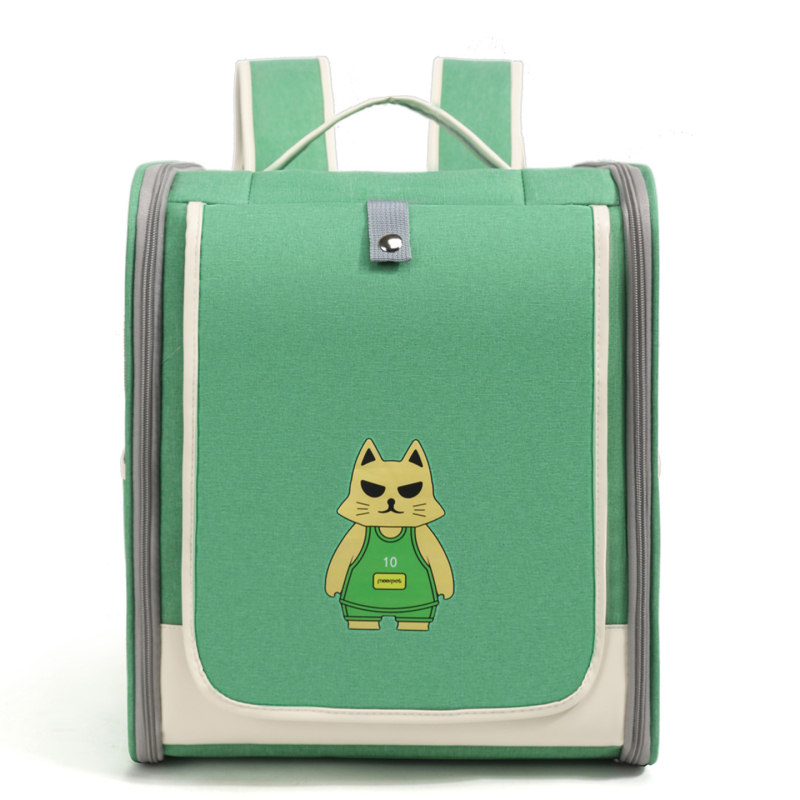 Раница за пренасяне на котки и кучета, Oxford материал, голяма вместимост, животински принт, средно твърда конструкция, марка Yf