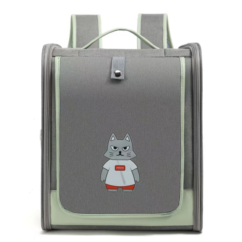 Раница за пренасяне на котки и кучета, Oxford материал, голяма вместимост, животински принт, средно твърда конструкция, марка Yf