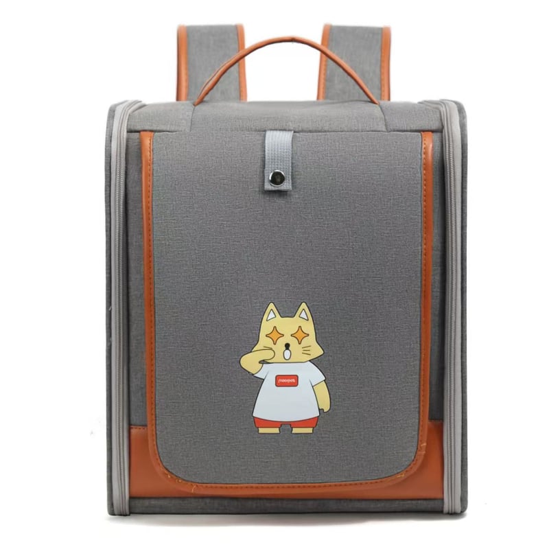 Раница за пренасяне на котки и кучета, Oxford материал, голяма вместимост, животински принт, средно твърда конструкция, марка Yf