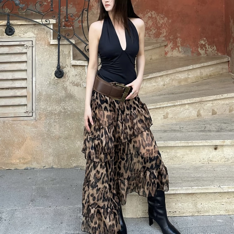 Bodycon suknja od denima s patchworkom, srednja duljina, ulični stil