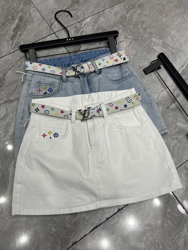 Fustă în linie A, amestec din bumbac-poliester, 95% bumbac, primăvara 2025, stil casual japonez-coreean