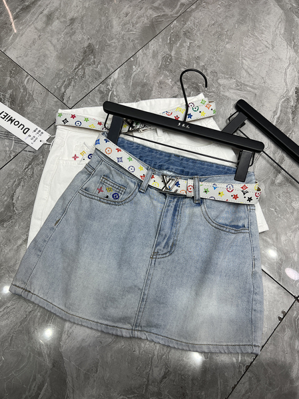 Fustă în linie A, amestec din bumbac-poliester, 95% bumbac, primăvara 2025, stil casual japonez-coreean