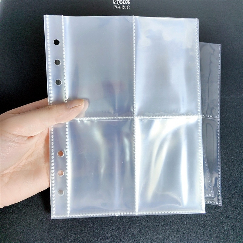 Album za kartice i fotografije sa šest rupa, prozirne PP unutarnje stranice, loose-leaf dizajn, pohrana kartica i fotografija