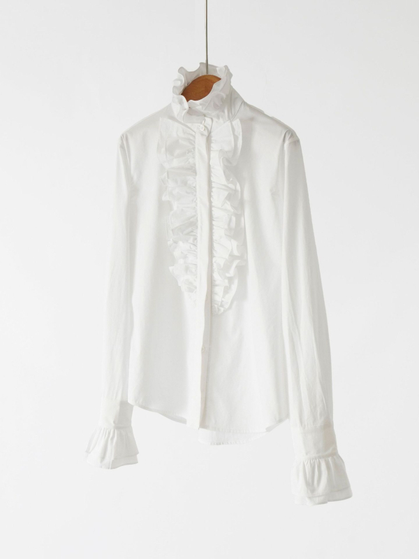 Bluza, pamuk 95%+, 3D efekt, visoki ovratnik, dugi rukavi, slobodan kroj