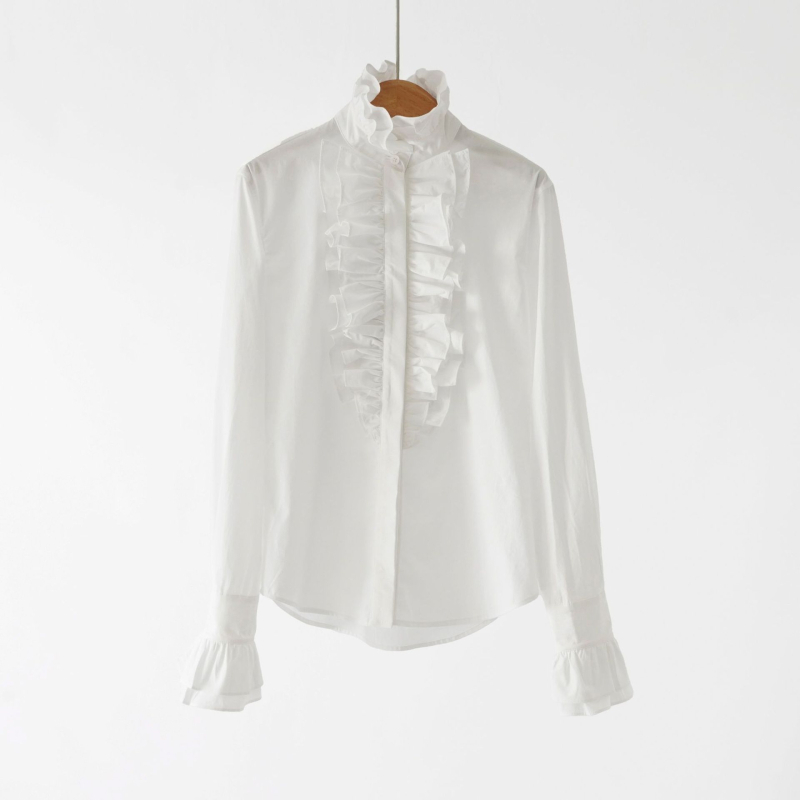 Bluza, pamuk 95%+, 3D efekt, visoki ovratnik, dugi rukavi, slobodan kroj