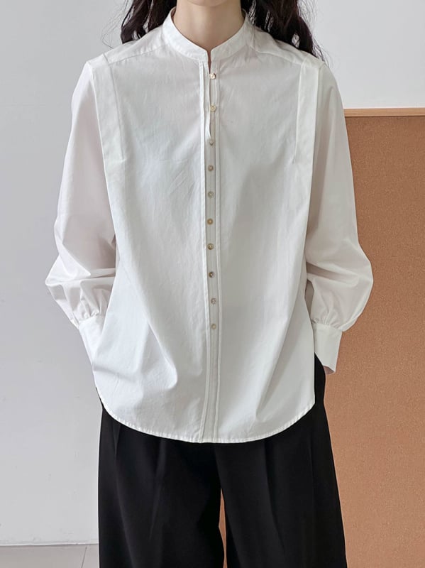 Ženska košulja, slobodan kroj, dugi rukavi, okrugli izrez, Tencel tkanina