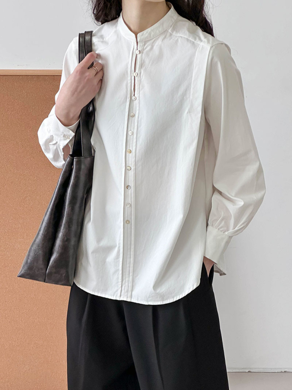 Ženska košulja, slobodan kroj, dugi rukavi, okrugli izrez, Tencel tkanina