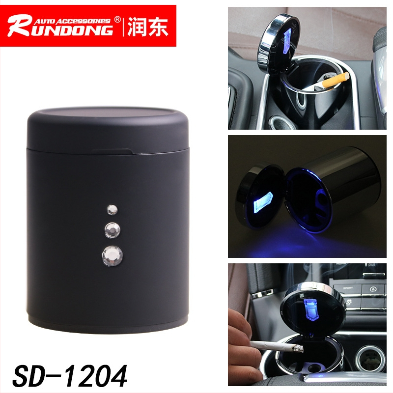 Pepelnjak automobila s LED svjetlom – Shun Wei SD-1204 – ABS, 150 g, za palubnu upotrebu