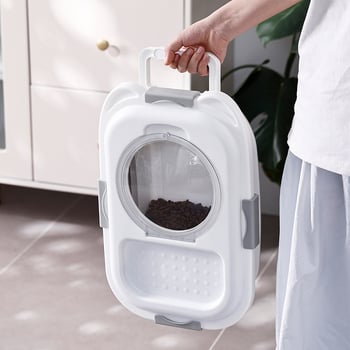 Spremnik za rižu — zatvoren, otporan na vlagu i štiti od insekata; Materijal: PP (PP+TPR+PET), Kapacitet: ≥10 L